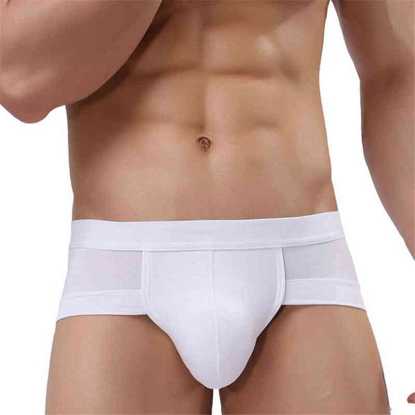 Homens Briefs Underwear Masculino Sexy Respirável Respirável Subaquática Modal Confortável Mens Briefs Underwear Shorts Cueca Masculino Calcinha G220419