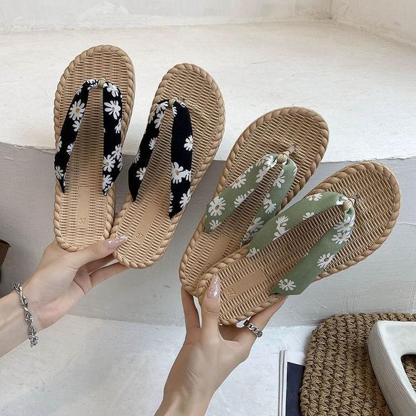 

slippers shoes women's 2022 summer sandal sandalias girl, Black