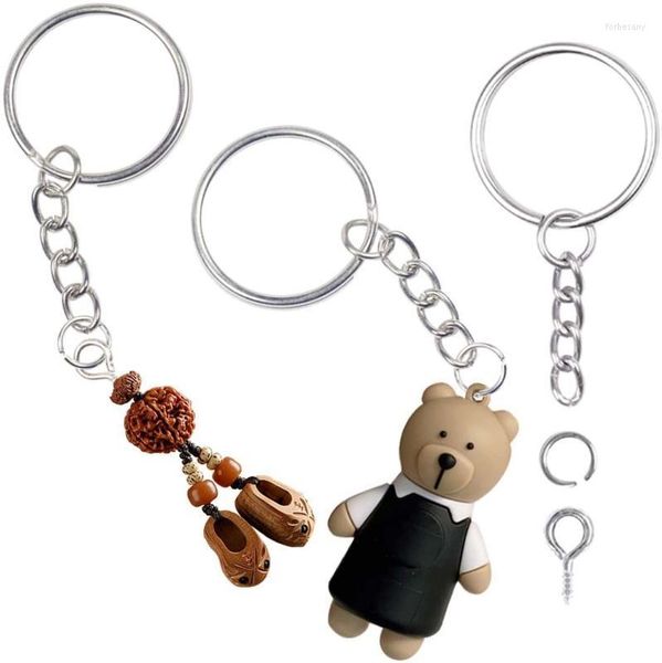 Schlüsselanhänger Split Metal Keyring Gold Silver Key Ring With Chain Part Open Jump ConnectorKeychains KeychainsKeychains Forb22