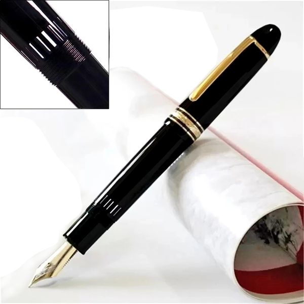 

yamalang luxury msk-149 piston filling fountain pen black resin and classic 4810 gold-plating nib with serial number & view window