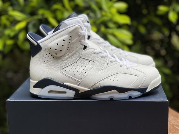 

2022 release authentic 6 midnight navy white blue shoes 6s jumpman outdoor sports sneakers with original box us7-13