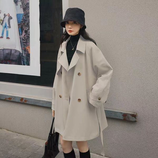 

medigo-200 women dress long skirt belt fit skirts for spring summer outwear casual style with budge letter lady slim dresses jacket shirt wo, Tan;black