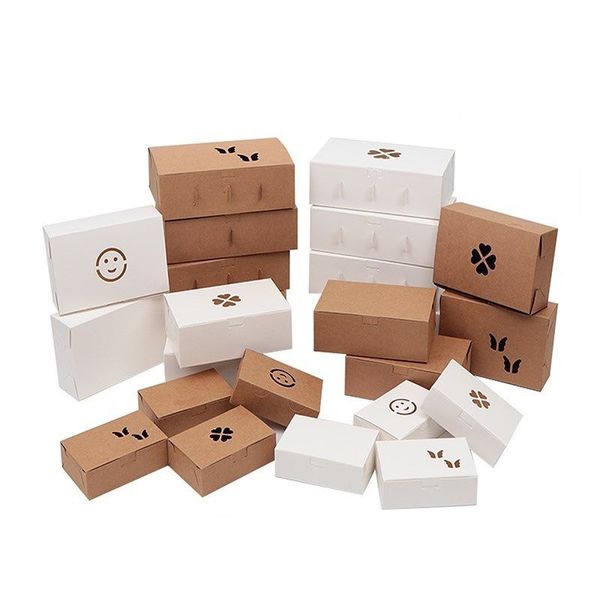 10 Stück Lebensmittelverpackungsbox, wasser- und ölbeständig, Kraftpapierbox, Hähnchen-Pommes-Plätzchen-Verpackung, Geschenkbox