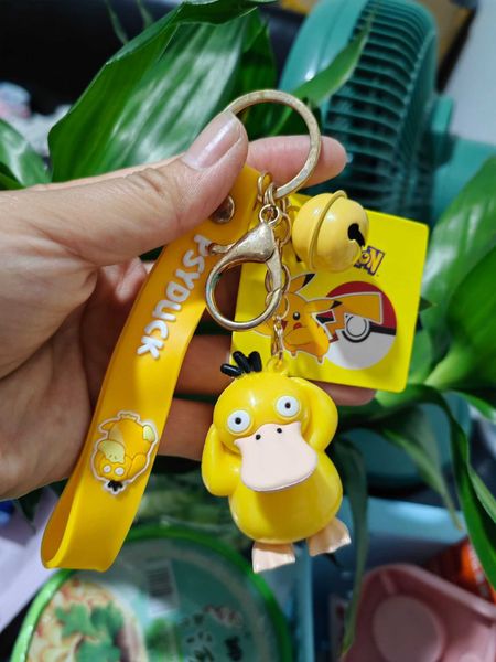 

keychains keda duck key chain net red kfc pendant pvc doll toy schoolbag, Silver