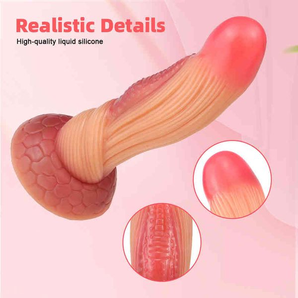 Nxy Dildos Dongs Old Urchin Neue speziell geformte Penis-Make-up-Simulation Super großer dicker Dildo Erwachsene Produkte Damen Sexspielzeug 220516