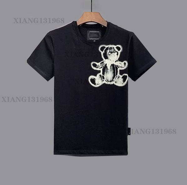 tshirt Phillip Plain t-shirt grafiche T-shirt da uomo T-shirt Top Sell PP Skull Diamond T-shirt manica corta Dollar Brown bear tee O-Collo teschi top di alta qualità