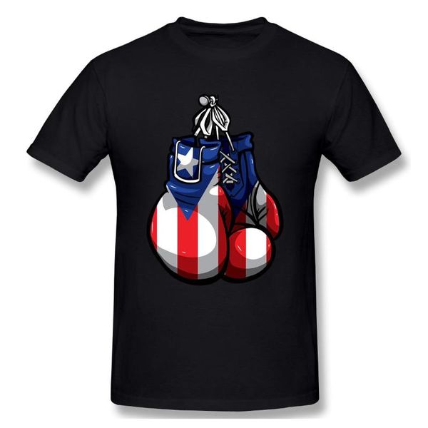 Herren T-Shirts Fighting For Puerto Rico Boxing Fighter Punch T-Shirt Mann T-Shirt Frau