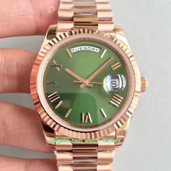 

selling watches 40mm day-date 228235 president 18k rose gold sapphire glass cal.3255 movement mechanical automatic mens watch men's wri, Slivery;brown