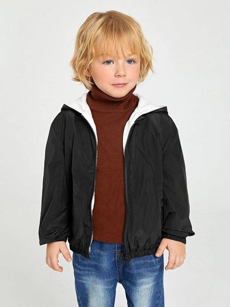 

toddler boys zipper hooded teddy lined jacket she, Blue;gray