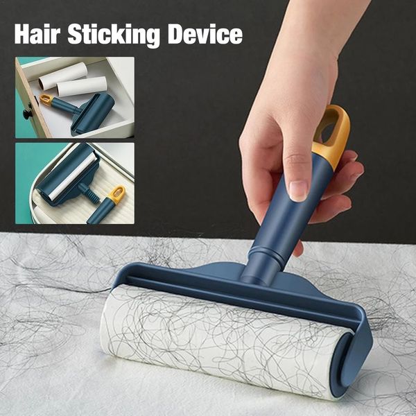 1pc Dispositivo per attaccare i capelli strappabili Spazzola a rullo Rimozione dei capelli Attaccare artefatto Rotolo di carta sostituibile Strumenti per la pulizia della casa