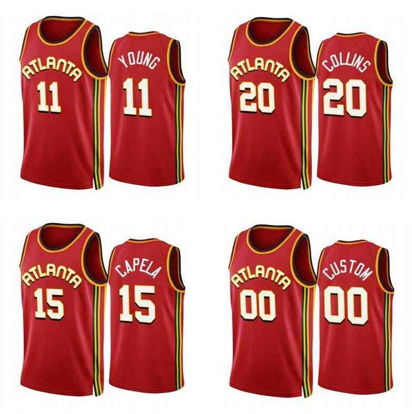 

basketball jersey trae 11 young 20 collins 2022-23 city red jerseys, Black
