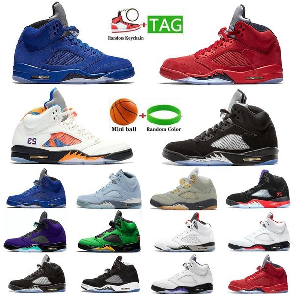 

basketball shoes university blue 5 raging bull men 5s og black metallic sneakers blue suede sports green bean trainers size eur 36-47
