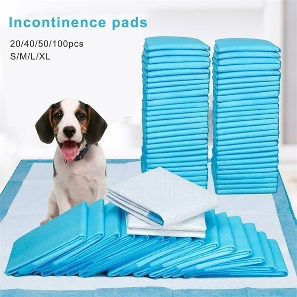 20/40/50 / 100 pcs descartável cão saudável esteira tapete espessante absorvente pet pet puppy gato treinamento xixi pads 220323