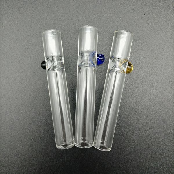 3 -дюймовый стеклянный кончик фильтра OD 12 -мм держатель для курящей ручки. Один нападающий бумажный штук