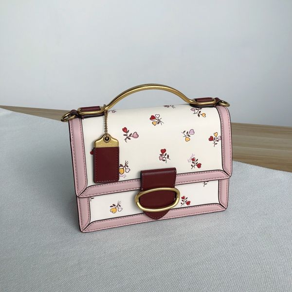 

2022 new fashion diagonal shoulder bag joker banquet flowers pink