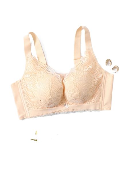 

plus contrast lace bra h0wx#, Black;white