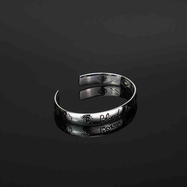 

2023 designer new jewelry double bracelet love fearless flower and bird eye pattern fashion wide narrow version couple bracelet for girlfrie, Black