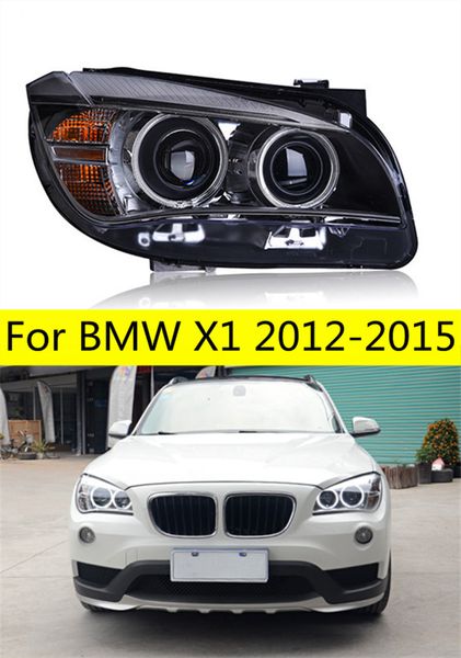 

headlights led lighting accessories for bmw x1 2012-20 15 drl angel eye turn signal lights high beam front lamp