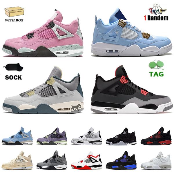 

jumpman 4 og university blue pink mens basketball shoes 4s sail white oreo fire red thunder craft military black cat royal mens sports women