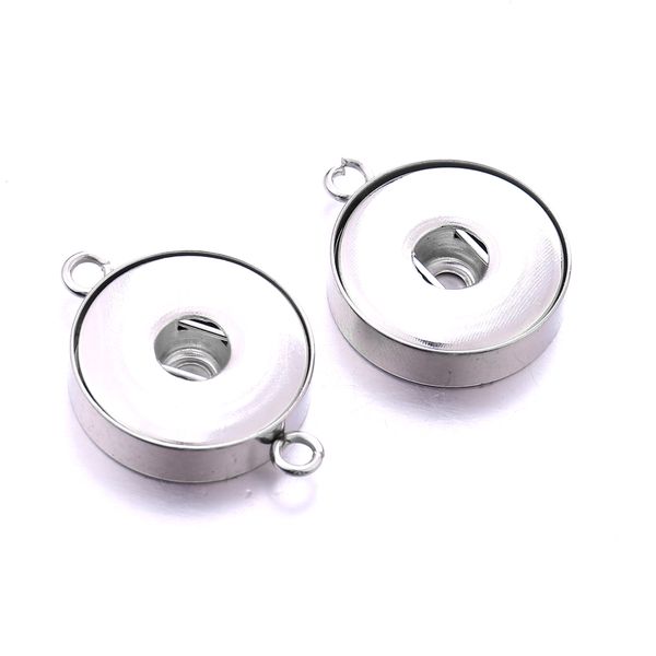 

two ears stainless steel 18mm snap button charms base accessories findings metal buttons to make diy bracelet necklace snaps jewelry, Bronze;silver