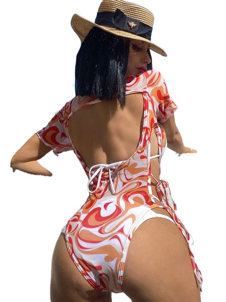 

3pack halter triangle bikini swimsuit & allover print cover up h85m#, White;black