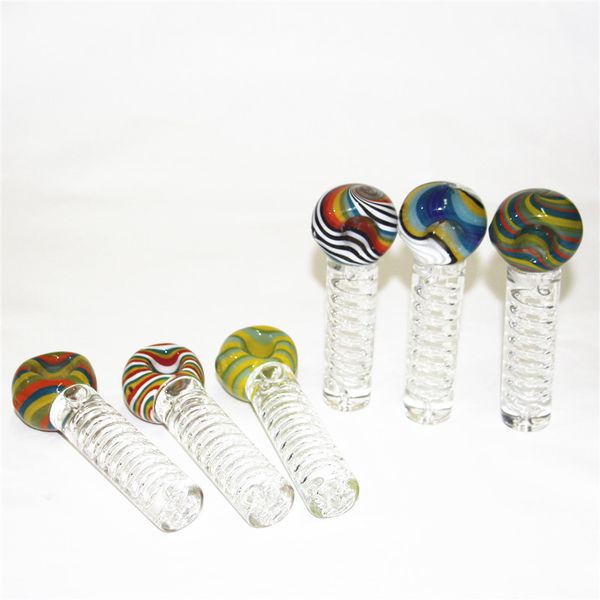 Glicerina colher de vidro tubo plataformas fumantes fumando água tigelas unhas Tubos de tabaco de mão Bubblers de queimador de óleo de vidro Bubblers