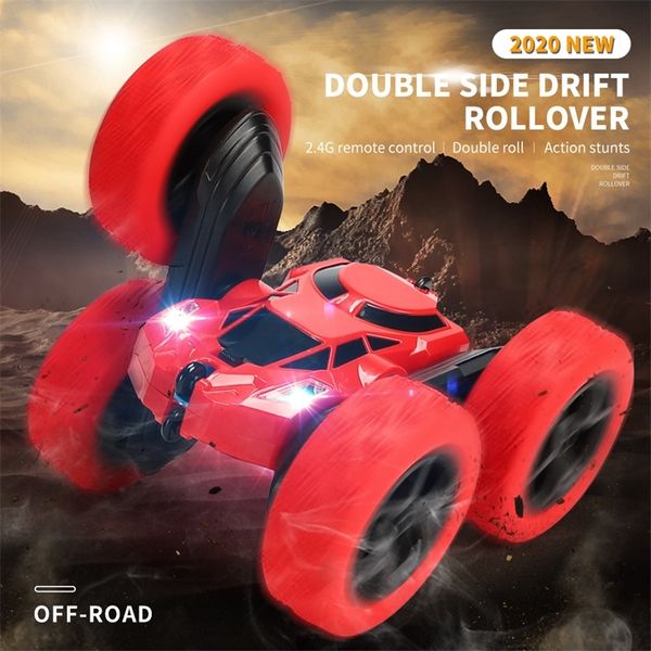 EX5 RC Stunt Car Drift Deformation Buggy Rock Crawler Roll Double sided Flip Robot per bambini Carro armato cingolato Mini giocattolo di ribaltamento 220608