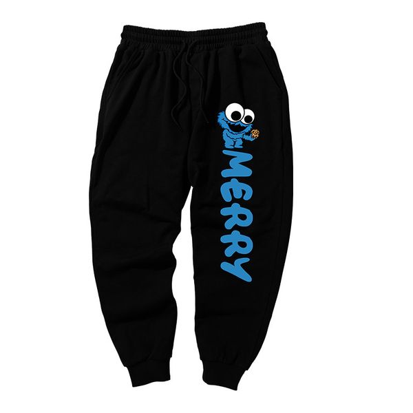 Joggers erkek karikatür sevimli neşeli baskı eşofmanları gündelik harajuku pantolon sokak kıyafetleri uzun pantolon spor tren pantolon plussize xs5xl 220608