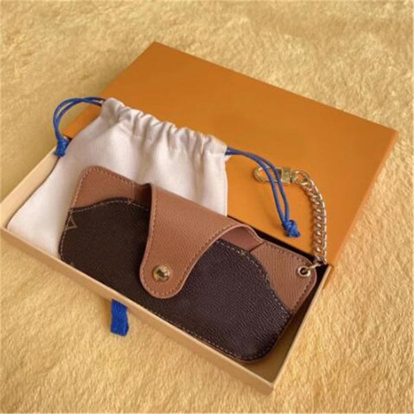 

fashion designer sunglasses case brand letter flower luxury sunglass box packing pu leather glasses bag eyewear accessories