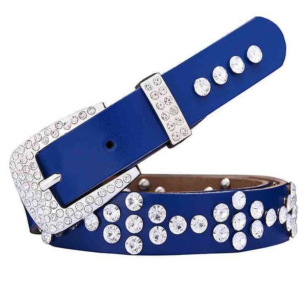 

new women's leather belt 2.3cm wide diamond narrow leather belt for women, Black;brown