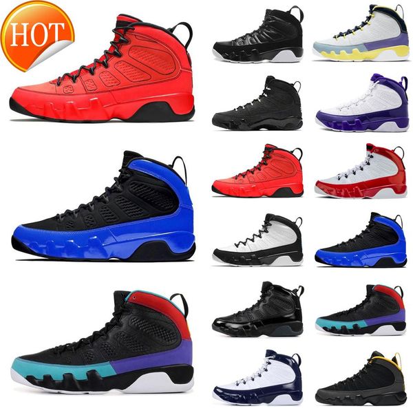 

9 9s basketball shoes mens chile red change the world jodan university blue gold space jam snakeskin particle grey sneakers big size, Black