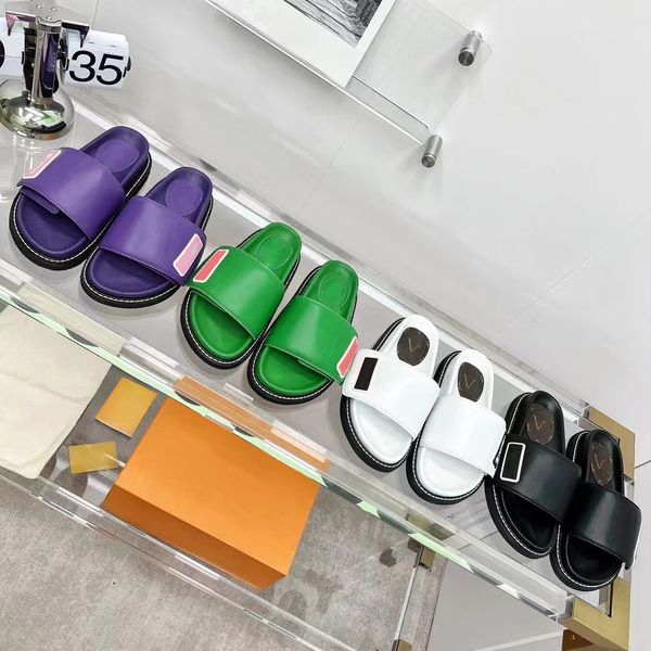 

slipper ladies men 2022 summer new style sandals outwear flat-bottom retro-magic velcro thick-soled sandal slippers, Black