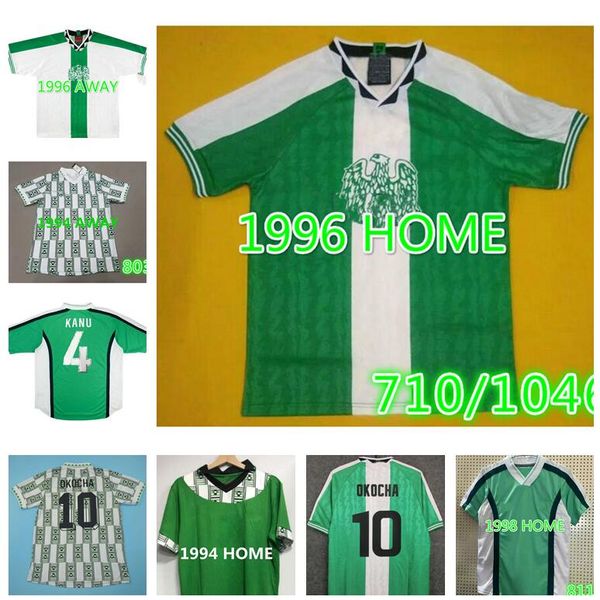 

1994 1996 1998 retro vintage soccer jersey starboy soccer shirt okechukwu dayo ojo osas okoro classic short sleeved football uniforms, Black;gray