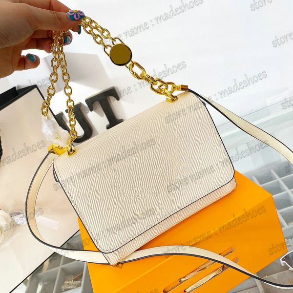 

twist mm twist-lock designer shoulder bag double chain decorative handle bags luxurys deisgners pad handbag epi leather crossbody flap quart