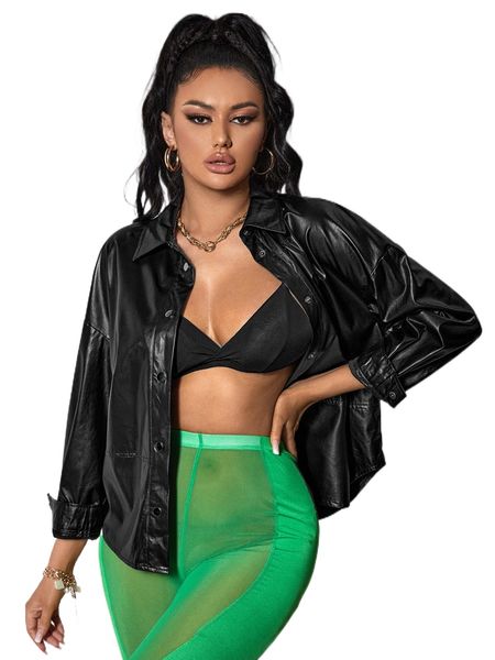 

sxy d.rop s.houlder p.u l.eather b.louse c2cl#, White