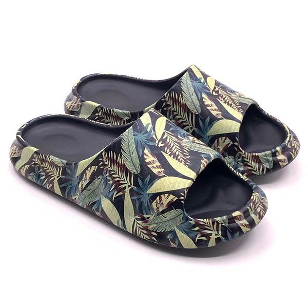 

2023 fashion graffiti slippers summer women outdoor sandals new flip sesame street man cartoon pictures beach shoes, Black