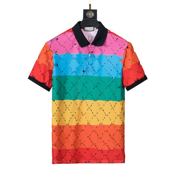 

2021 summer luxury designer brand men's polos shirts men short sleeve t-shirt original single lapel shirt men's tees&polos package, White;black