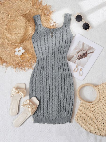 

cable knit tank sweater dress y8zq#, White;black
