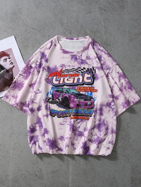 

men car and letter graphic tee p3iv#, White;black