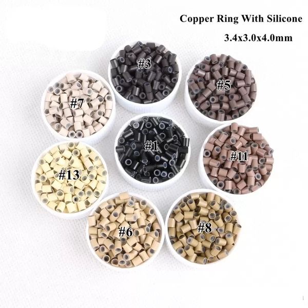 

copper silicone micro rings/links/beads/tube for pre bonded hair extensions tools, Black