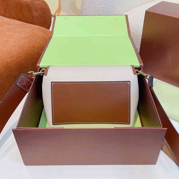 

shoulder bags women vintage handbag canvas and leather luxury designer brand crossbody female square purses 220326