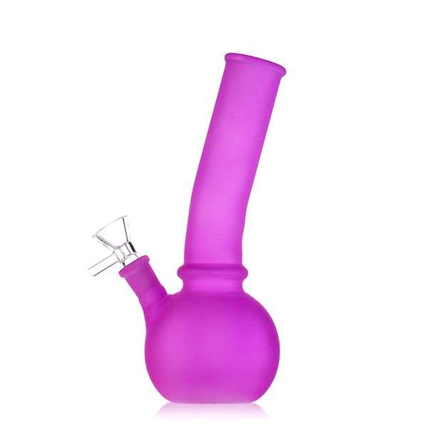 Tons de roxo radiante: bongo de vidro para narguilé tipo dobrado de 8,3 polegadas com haste inferior difusa e coador - junta feminina de 14 mm