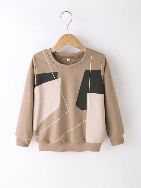 

toddler boys colorblock round neck sweatshirt she, Black