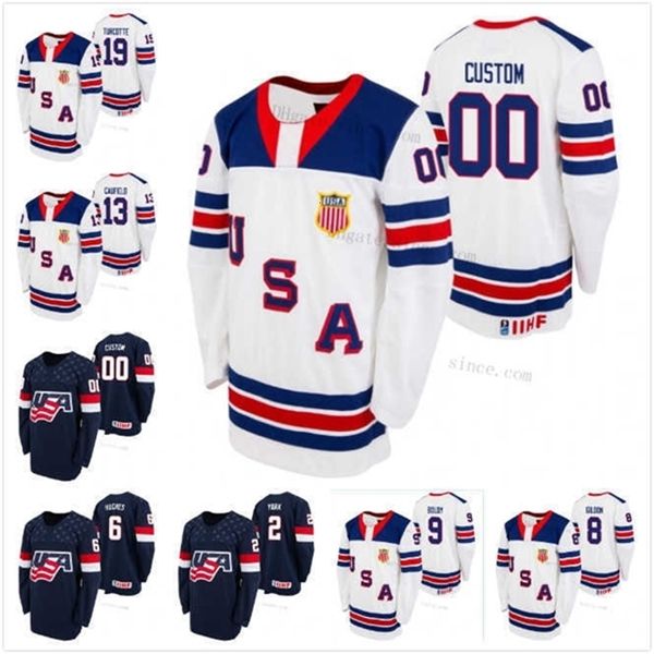 MThr USA U18 Team # 11 Trevor Zegras 2021 Biosteel All American Game Home Away Jersey 6 Jack Hughes John Beecher Michael Gildon Boldy Moynihan