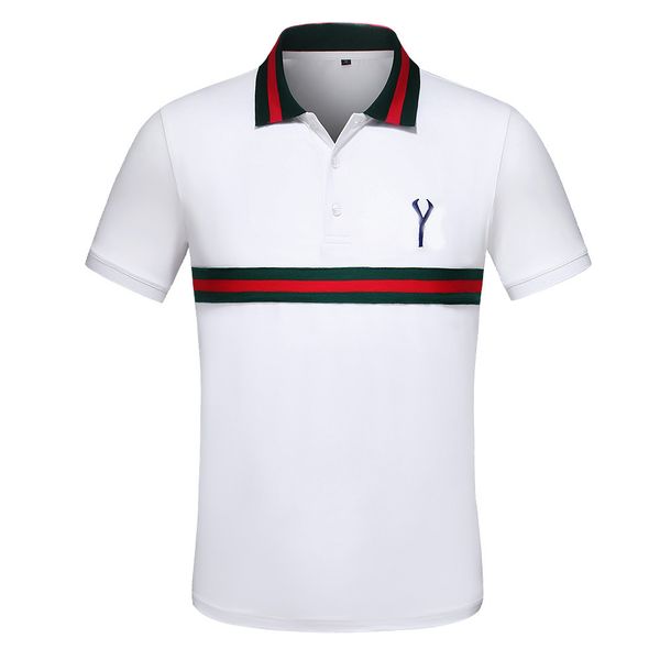 

designer mens basic business polos t shirt fashion france brand men's t-shirts embroidered armbands letter badges polo shirt shorts25, White;black