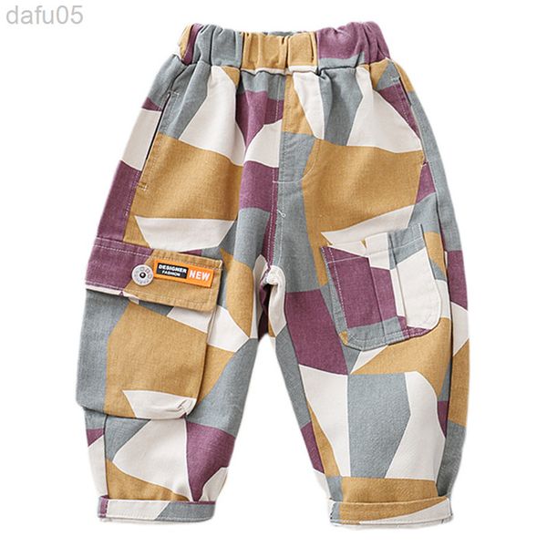

pants for children spring autumn boys overall 2021new fashion trend camouflage pocket casual kids baby girl pants 0-4y l220808, Blue