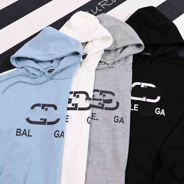 

22sss designer black white balanciagas hoodie oversized vintage luxe fashion paris b family men women autumn winter trend handsome loose lov
