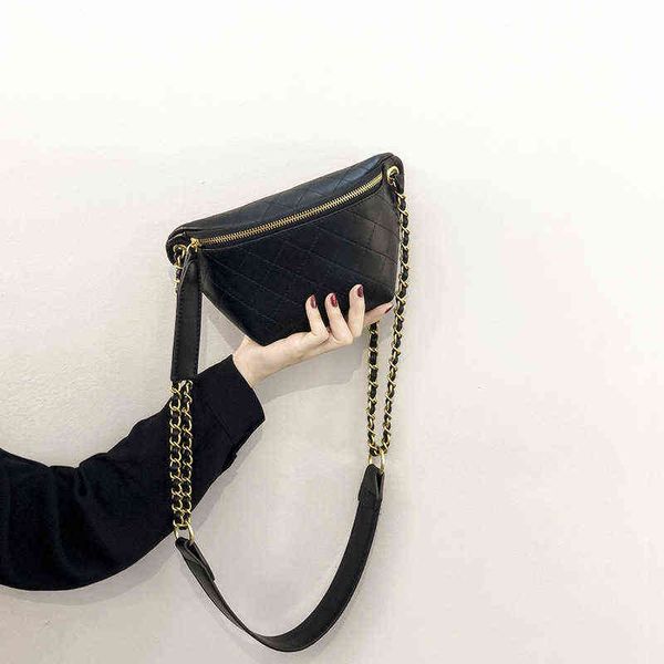 

fanny packs small bag versatile women's waist bag foreign style fashion chain ins messenger chest bag 220627