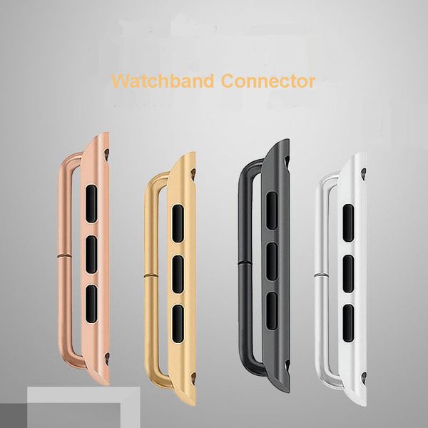 

watch strap connector stainless steel adapter replaceable connection adapters for iwatch 123456 series 38 /40 /42 /44 mm 4 colors available