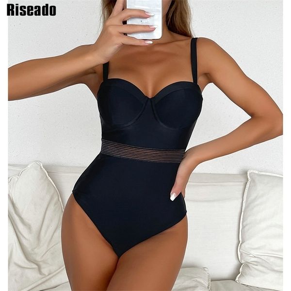 Riseado Sexy Push Up Swimsuit Mesh INSERT Женский купальный костюм для женских купальных костюмов для женщин 220505